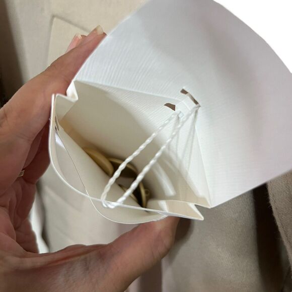 Max Mara Double Breasted Wool Blazer Women’s Size 6 Beige Long Sleeve - Picture 14 of 16